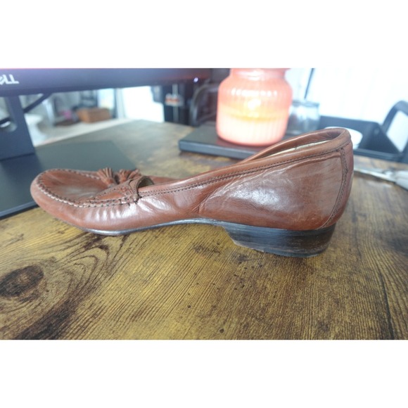 Johnston & Murphy Mens Tassel Loafer Brown Slip On Dress Shoe Size 7.5 M Leather - Picture 7 of 15